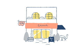 カフェ・レストランのイラスト