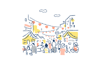 屋外イベントのイラスト